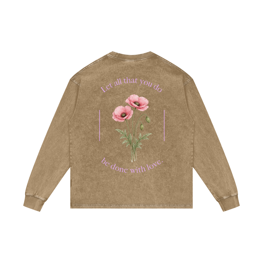 "done with love." Crewneck