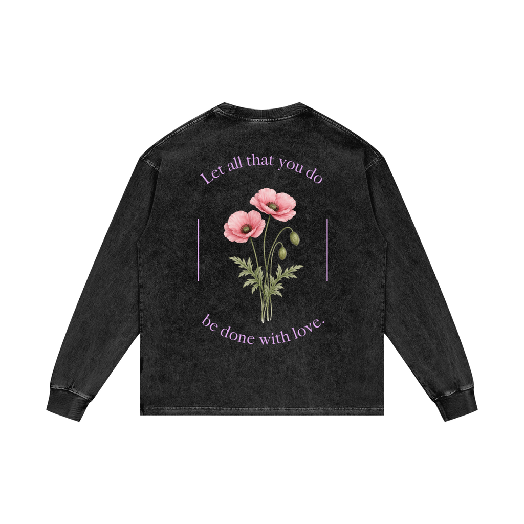 "done with love." Crewneck