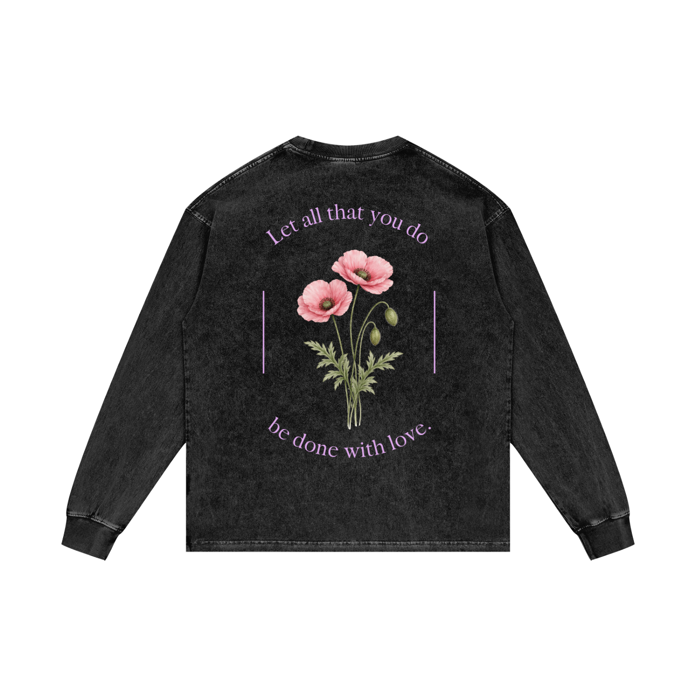 "done with love." Crewneck