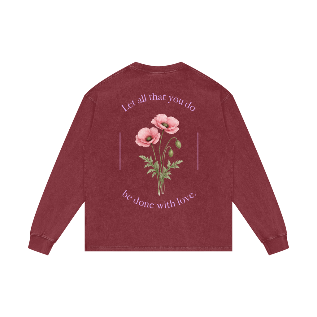 "done with love." Crewneck