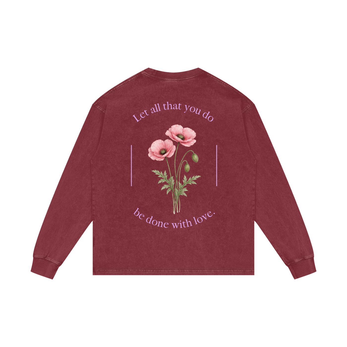 "done with love." Crewneck