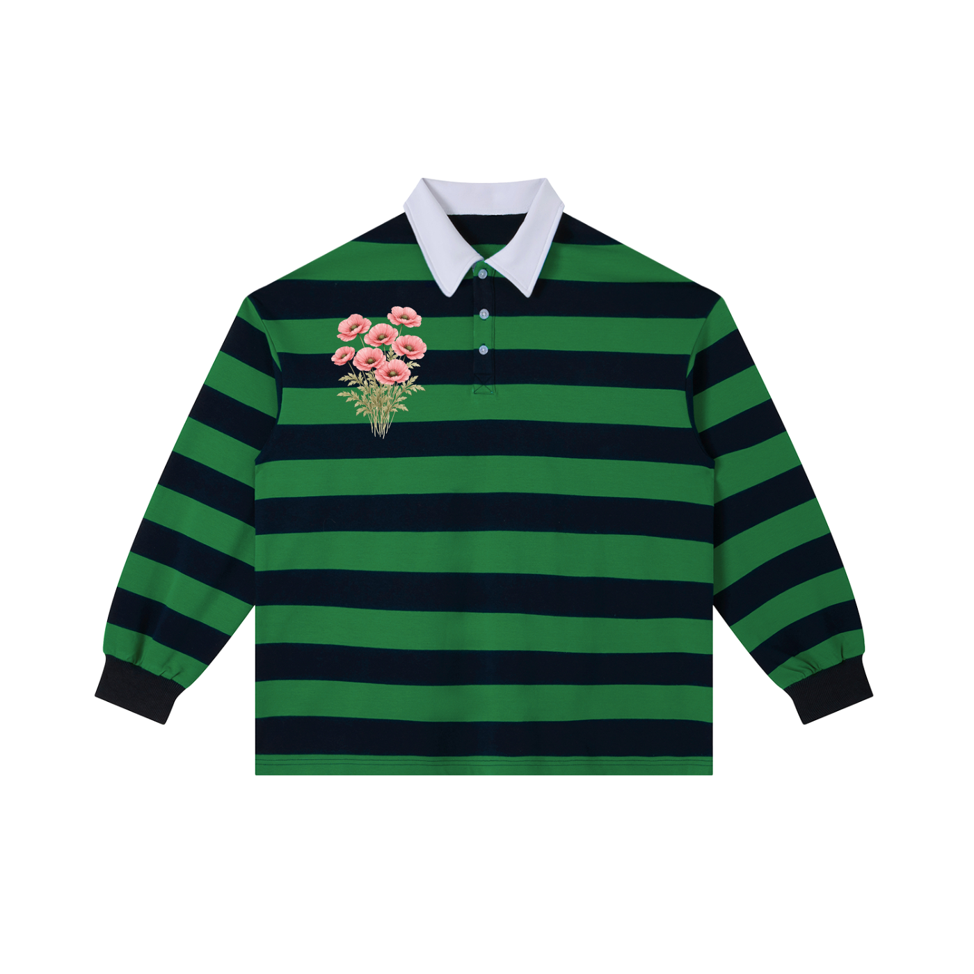 "Jesus is King" Collared Polo G/NB