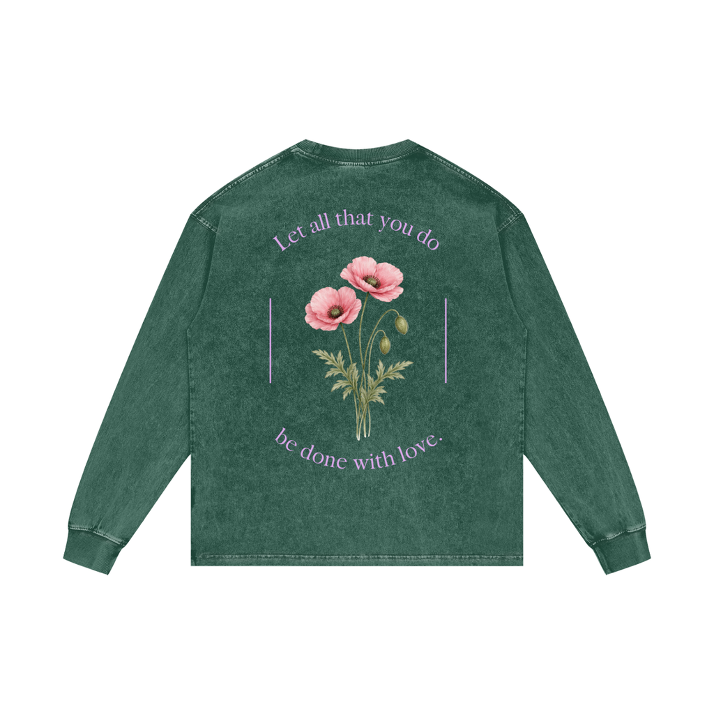 "done with love." Crewneck